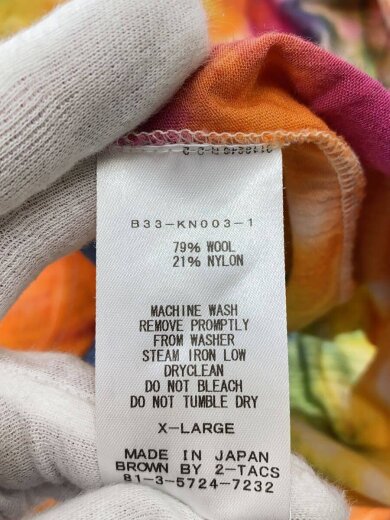 商品画像：長袖Tシャツ/XL/ウール/マルチカラー/B33-KN003－1 4