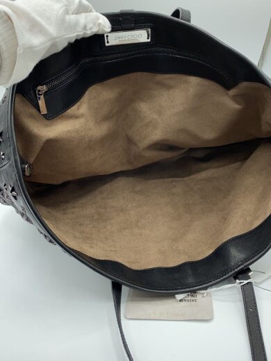 商品画像：トートバッグ/レザー/BLK/SASHA M スタースタッズ 6