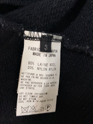 商品画像：ジャケット/3/ウール/BLK/無地/YN-T16-970 4