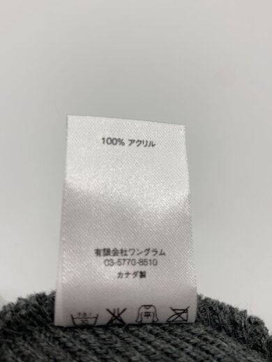 商品画像：ニットキャップ/--/アクリル/GRY/無地/メンズ 5