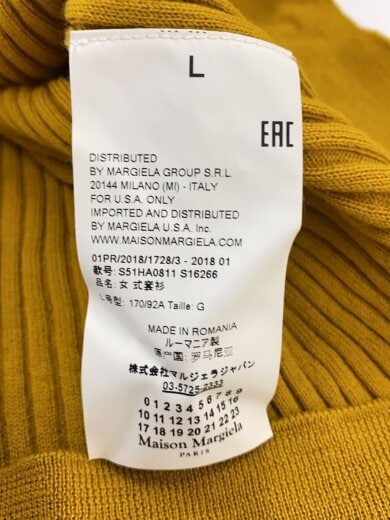 商品画像：ニット・セーター(薄手)/L/ウール/YLW/無地/S51HA0811 S16266// 4