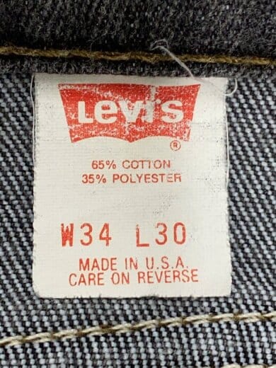 商品画像：517/90s/米国製/ボタン裏515/先染め/ボトム/34/コットン/BLK/517-2053 4