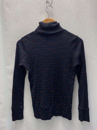 商品画像：ハイネック/長袖カットソー/--/コットン/BLK/ボーダー// 2