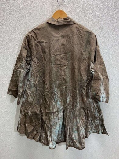 商品画像：tanijun/長袖シャツジャケット/コットン/BRW/田貳淳/柿渋染め 2