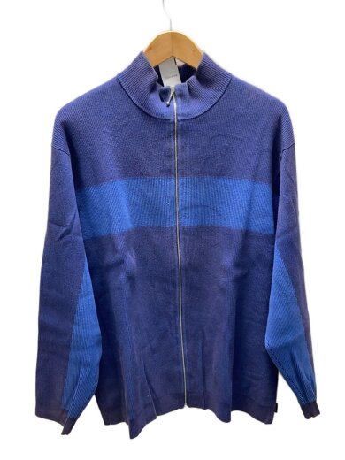 商品画像：22AW/2-Tone Ribbed Zip Up Sweater/L/コットン/BLU// 1