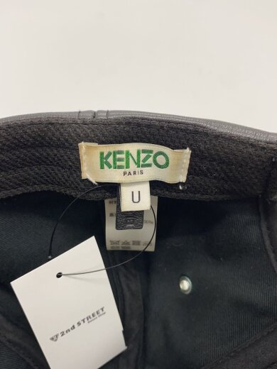 商品画像：キャップ/--/牛革/BLK/無地/メンズ 5