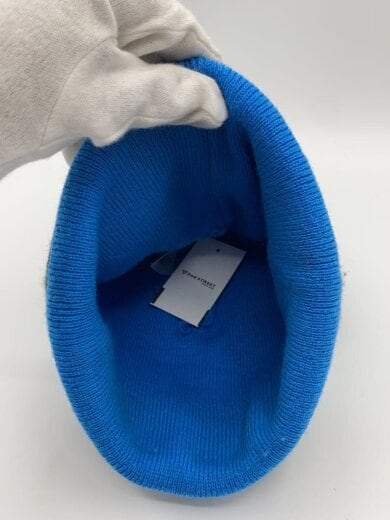 商品画像：ニットキャップ/--/アクリル/BLU/ボーダー/メンズ 3