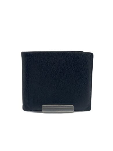 商品画像：2つ折り財布/レザー/BLK/無地/メンズ// 1