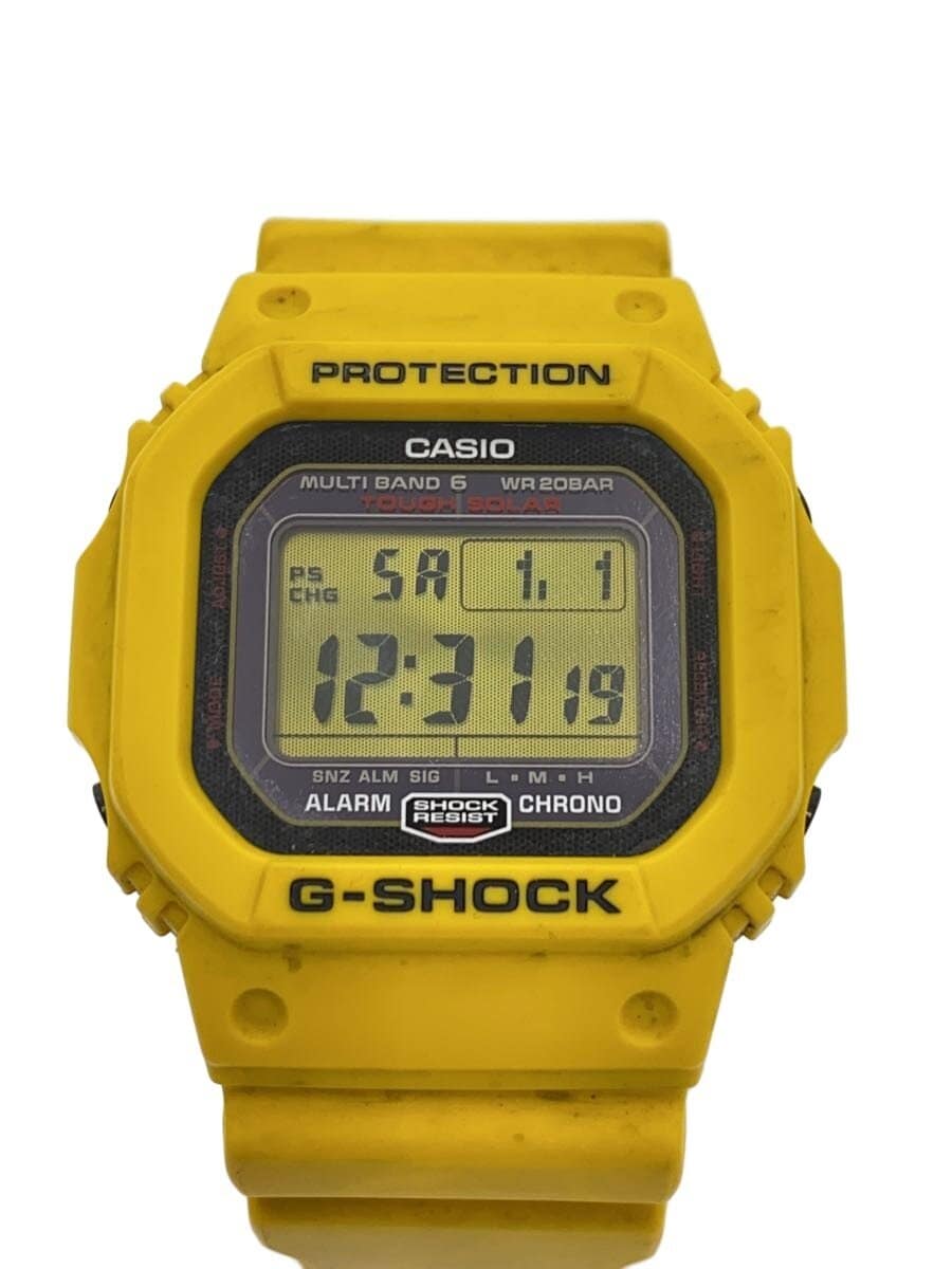 CASIO / ソーラー腕時計・G-SHOCK/デジタル/YLW/YLW