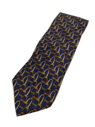 商品画像：ネクタイ/シルク/ネイビー/総柄/メンズ 1