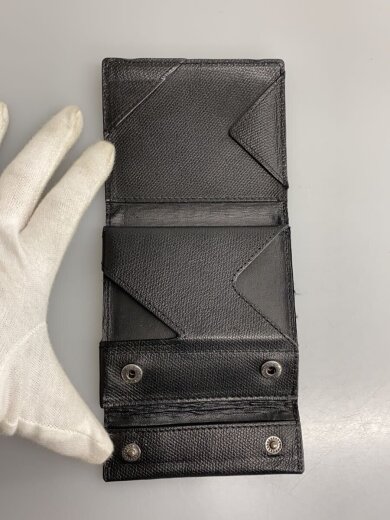 商品画像：2つ折り財布/レザー/BLK/無地/メンズ/札入れ// 4