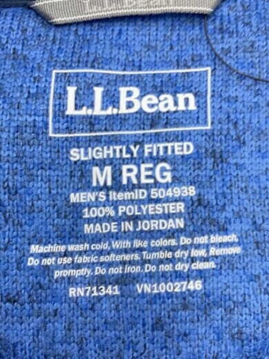 商品画像：フリースジャケット/M/ポリエステル/BLU/無地/504938/Sweater Fleece Full-Zip 4