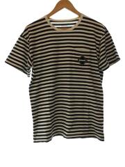 ポケットTシャツ/M/コットン/ホワイト/ボーダー/FCRB-150019