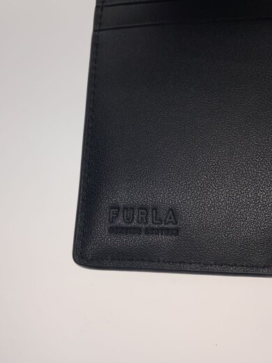 商品画像：2つ折り財布/クロコ型押し/レザー/BLK/レディース// 3