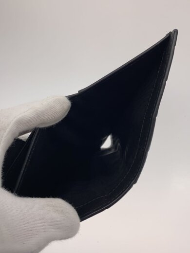 商品画像：2つ折り財布/クロコ型押し/レザー/BLK/レディース// 6