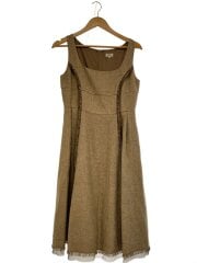 ノースリーブワンピース/42/リネン/BEG