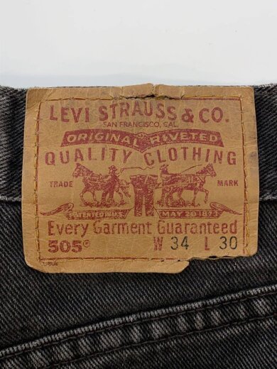 商品画像：Vintage/90s/USA製/Lot:505/ブラックデニムパンツ/34×30 4