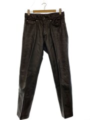 レザーパンツ/34/レザー/BLK/無地/USA製