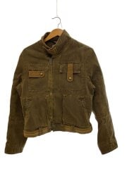 チンスト付/ジャケット/S/コットン/BRW/無地