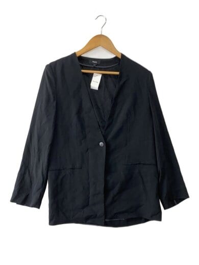 商品画像：テーラードジャケット/4/ポリエステル/BLK/無地/01-2204105-050-704 1