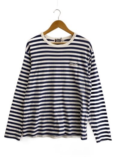 商品画像：長袖Tシャツ/XL/コットン/BLU/ボーダー/001LTJ801005M 1