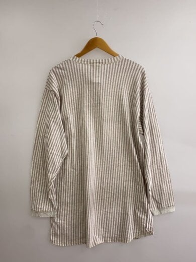 商品画像：ヘンリーネックカットソー/XL/コットン/GRY/ストライプ 2