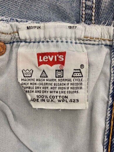 商品画像：Vintage/90s/UK製/Lot:501/デニムストレートパンツ/34×30/インディゴ 6