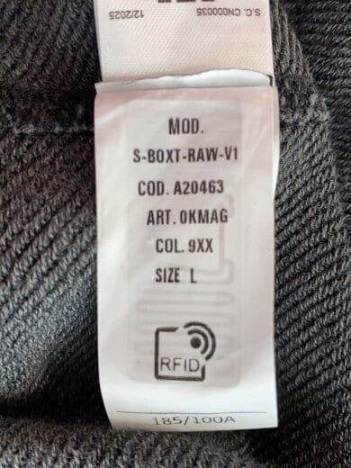 商品画像：S-Boxt-Raw-V1/L/コットン/ブラック 4