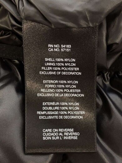 商品画像：ダウンジャケット/S/ナイロン/BLK 4