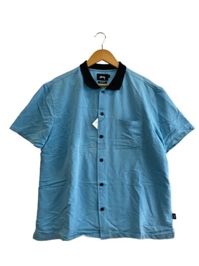 商品画像：Embroidered S/S Shirt 半袖シャツ/L/ポリエステル/BLU/111880-002 1
