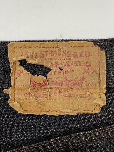 商品画像：90s/USA製/ボタン裏653/先染め/カットオフ加工/36/デニム/BLK/501-0658 4