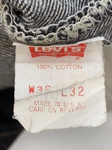 商品画像：90s/USA製/ボタン裏653/先染め/カットオフ加工/36/デニム/BLK/501-0658 5