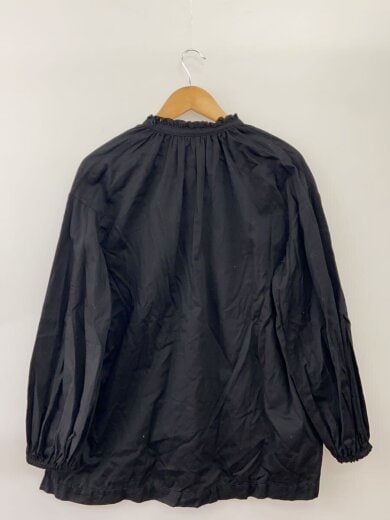 商品画像：長袖ブラウス/リボン/フリツブラウス/AD2003/M/コットン/BLK/TM-B029 2