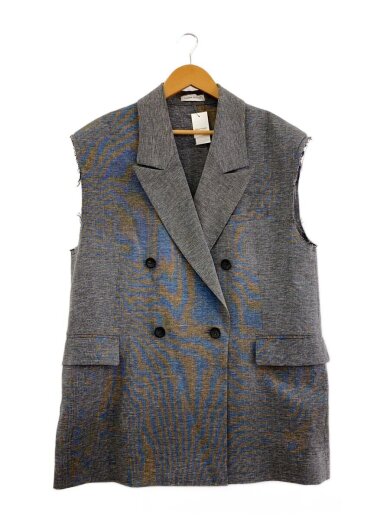 商品画像：Back Slit Cut o ff Over Gilet ベスト/FREE/GRY/21221115104 1