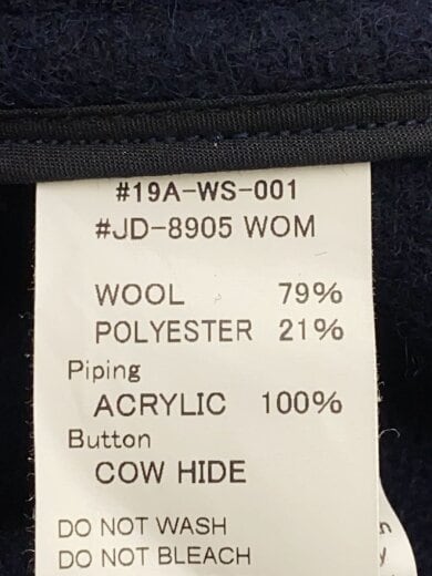 商品画像：コート/36/ウール/NVY/19A-WS-001/全体的に毛羽立ち有 5