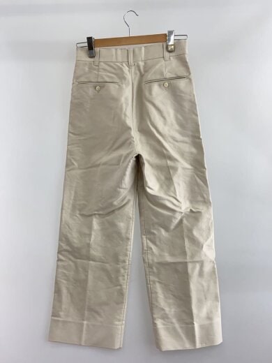 商品画像：ストレートパンツ/S/コットン/BEG/無地/1214-177-8995/ベルトループ付近汚れ有 2