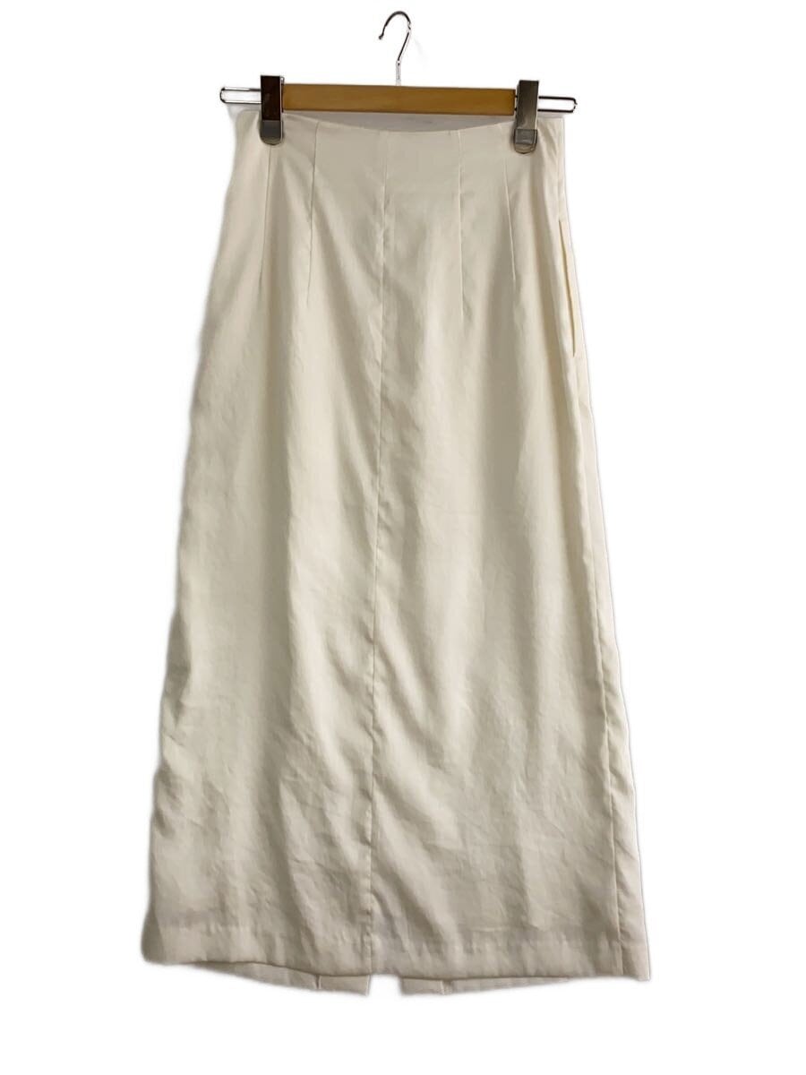 rito structure / ロングスカート/1/ポリエステル/WHT/無地/077R23S056S