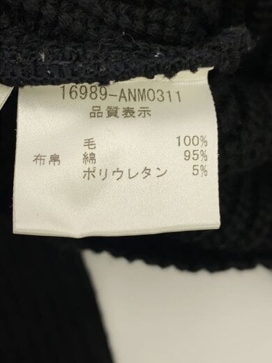 商品画像：ニット・セーター(厚手)/M/ウール/BLK/無地 4