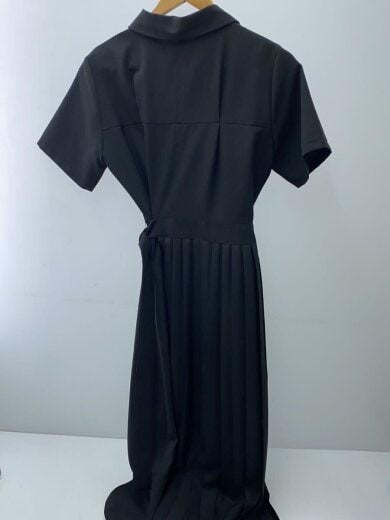 商品画像：半袖ワンピース/O/ポリエステル/BLK/500210017/ラッププリーツロングワンピース 2