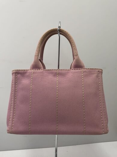 画像：PRADAトートバッグ/キャンバス/PNK/無地/カナパ/全体的に変色有3