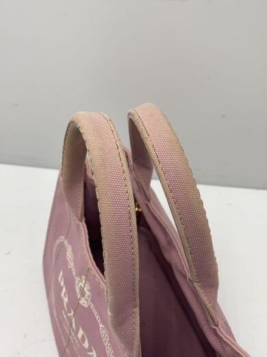 画像：PRADAトートバッグ/キャンバス/PNK/無地/カナパ/全体的に変色有8