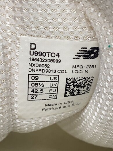 商品画像：U990/ホワイト/27cm/WHT 5