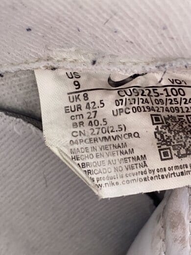 商品画像：AIR FORCE 1 LOW/エアフォース 1 ロー/ホワイト/CU9225-100/27cm/ホワイト// 5