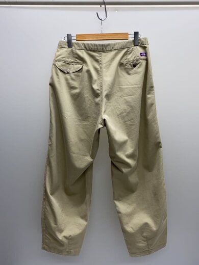 商品画像：STRETCH TWILL WIDE PANTS_ストレッチツイルワイドテーパードパンツ/34/コットン/BEG// 2