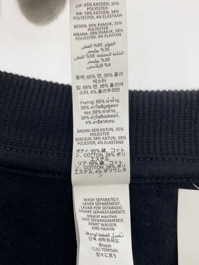 商品画像：スウェット/M/コットン/BLK/無地 4