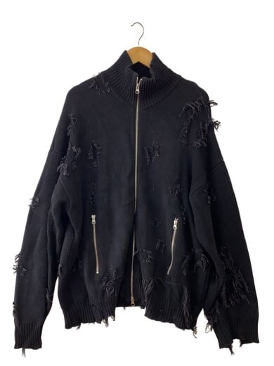 商品画像：ニット・セーター(厚手)/FREE/コットン/BLK/無地/23A-KNL030-DS// 1