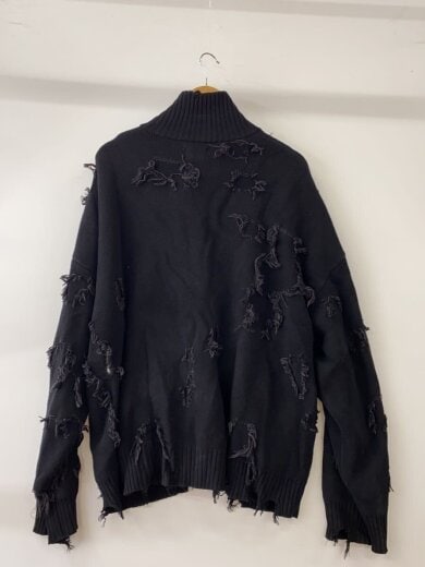 商品画像：ニット・セーター(厚手)/FREE/コットン/BLK/無地/23A-KNL030-DS// 2