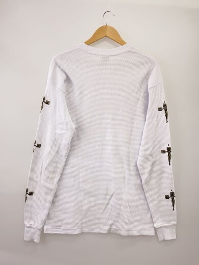商品画像：長袖Tシャツ/L/コットン/WHT/無地// 2