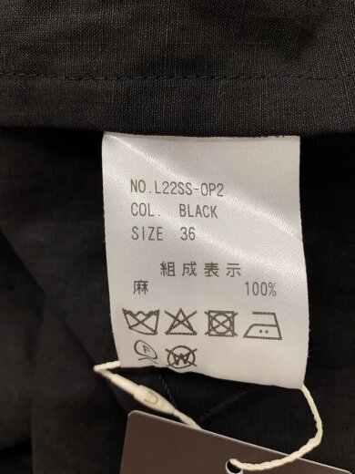 商品画像：Lachement/半袖ワンピース/36/リネン/BLK/L22SS-OP2// 4