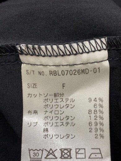 商品画像：長袖ワンピース/FREE/ポリエステル/BLK/無地/rbl07026md-01// 4